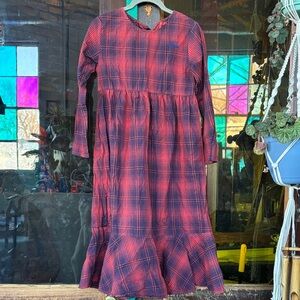 Bobo Choses Red and Purple Plaid Dress